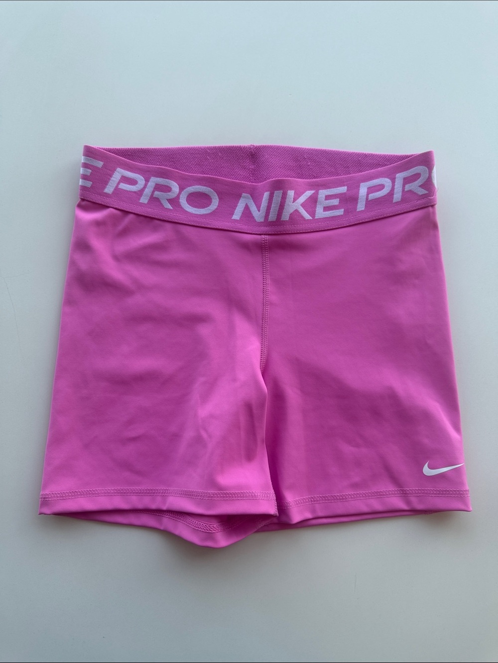 Nike Pink Pro Elastic-Waist Athletic Shorts